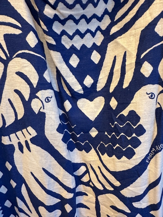 FARM Rio Blue and White Botanical Cutout Maxi Dress NWT Size Small - Picture 6 of 12